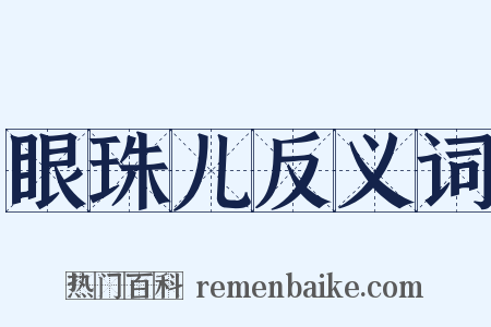 眼珠儿反义词是什么意思的图片